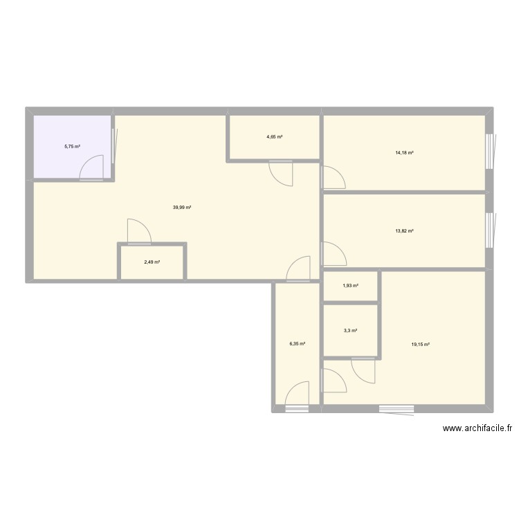 2 apparts LUNEL projet. Plan de 10 pièces et 112 m2