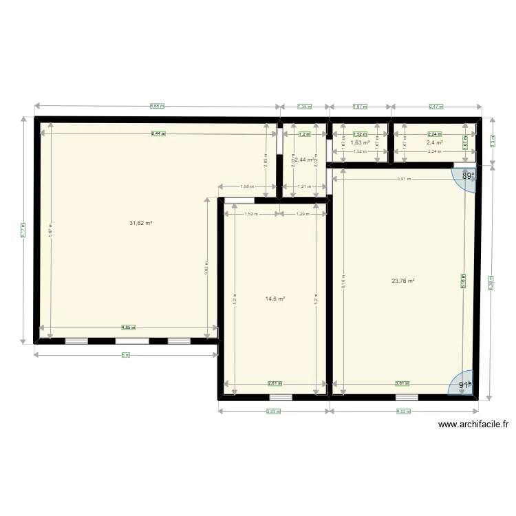 studio. Plan de 6 et 76 m² studio. Plan de 6 et 76 m²