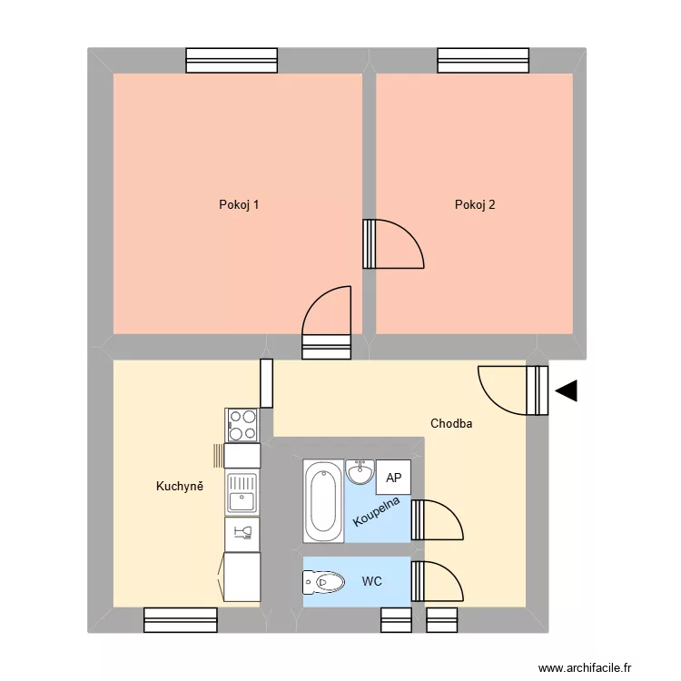 Na Nábřeží 14, byt 3. Plan de 11 et 179 m² Na Nábřeží 14, byt 3. Plan de 11 et 179 m²