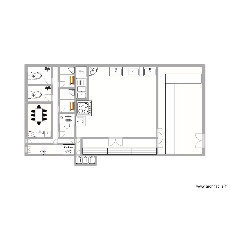 tfe2. Plan de 16 pièces et 21 m2