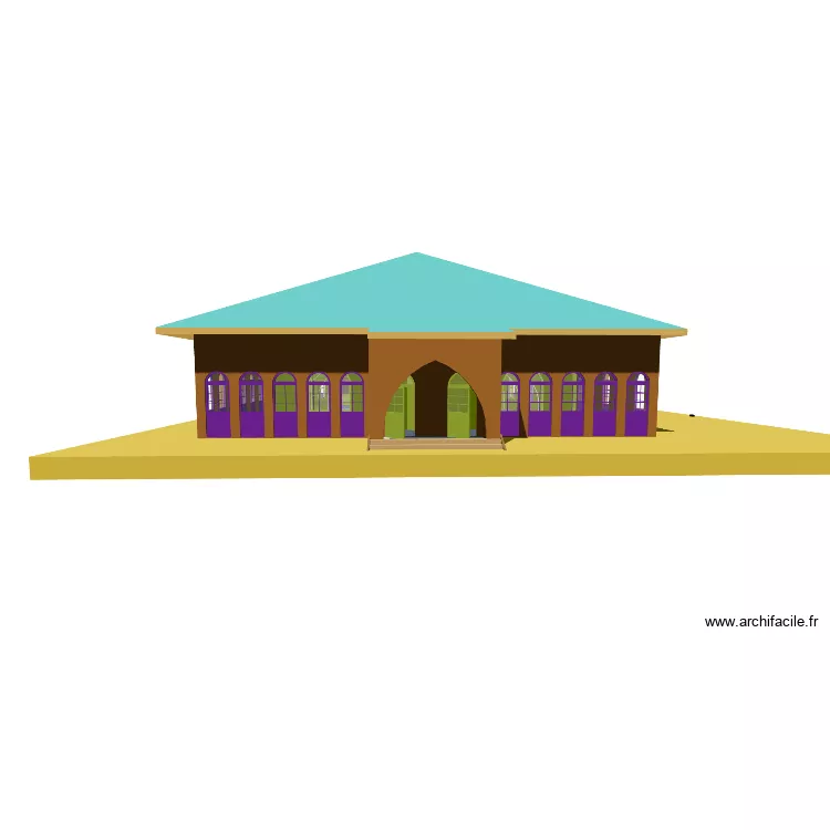 PLAN DE TOITURE D'UNE MOSQUEE .. Plan de 20 Pièces et 267 m² PLAN DE TOITURE D'UNE MOSQUEE .. Plan de 20 Pièces et 267 m²