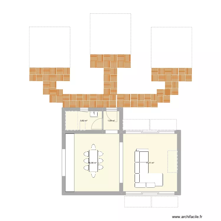 Couchage tente. Plan de Couchage tente. Plan de