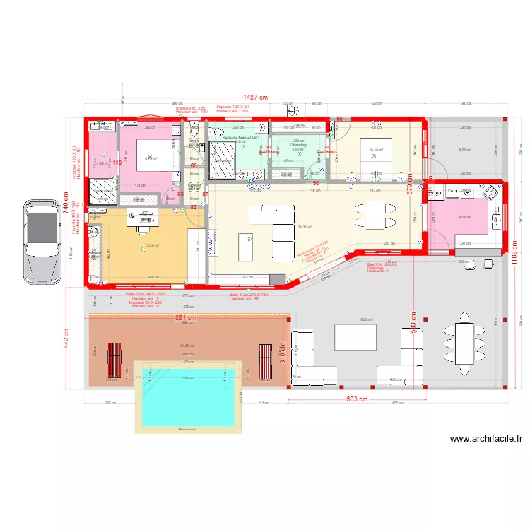 Villa Cocotte Ducos Moonette (cuisine). Plan de Villa Cocotte Ducos Moonette (cuisine). Plan de