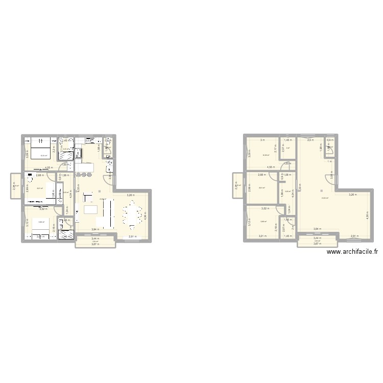 Megeve Perso 3. Plan de 18 pièces et 182 m2