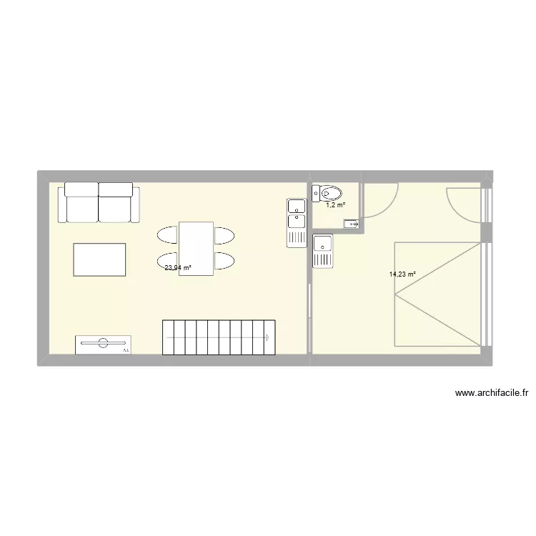 sassenage. Plan de 3  et 39 m²