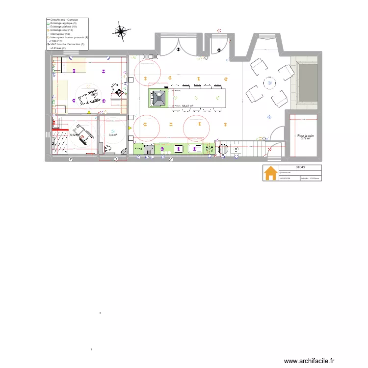 Yssingeaux Den Dulk M. RdC Modification 16_02_26. Plan de 13  et 86 m²