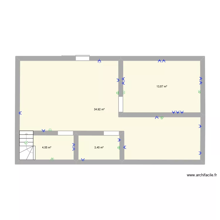 2025. Plan de 4 pièces et 57 m²