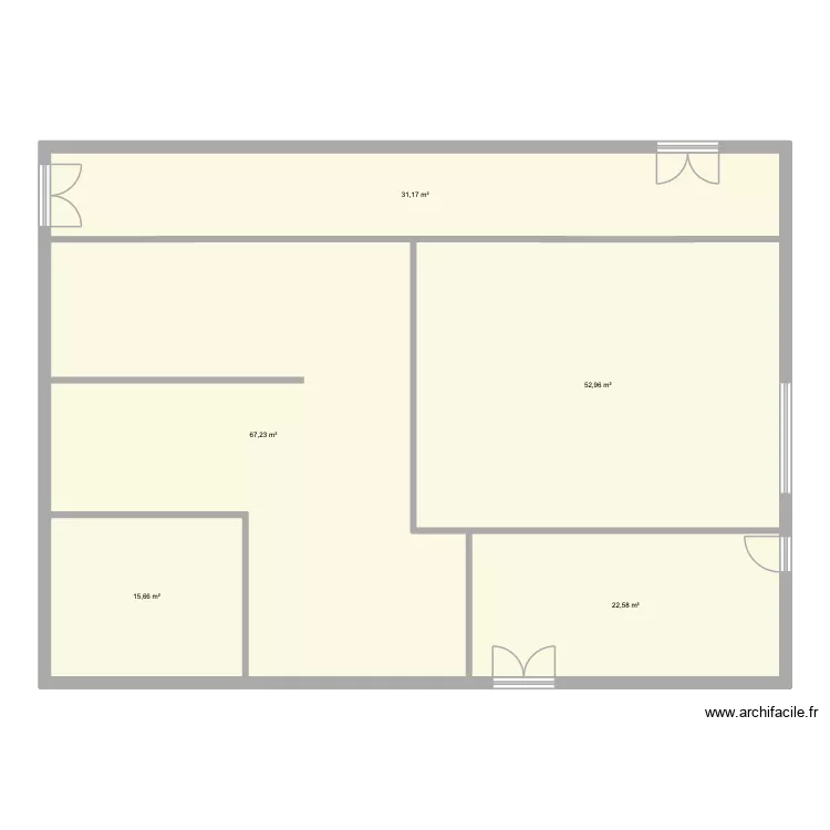 garnier2. Plan de 5 pièces et 190 m²