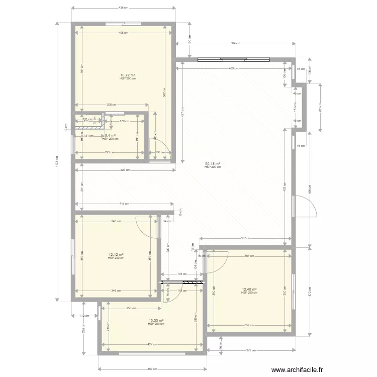 Tamatave. Plan de 6  et 108 m²