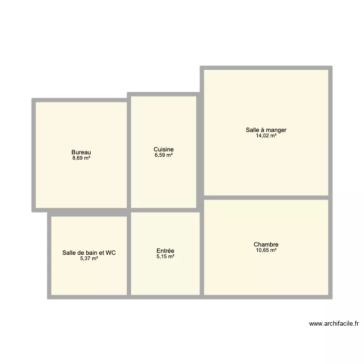 Lessard. Plan de 6 Pièces et 50 m² Lessard. Plan de 6 Pièces et 50 m²