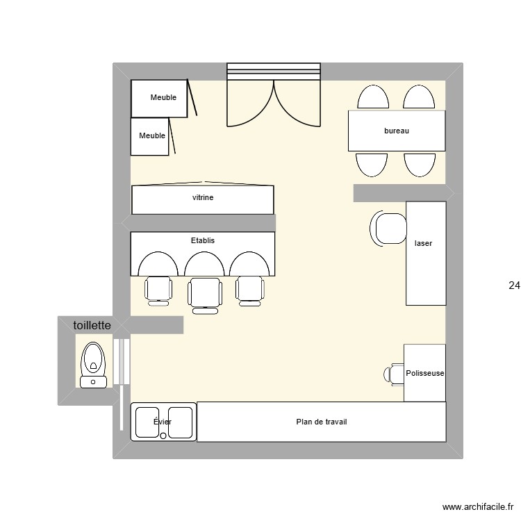 bijouterie 2. Plan de 0 pièce et 0 m2