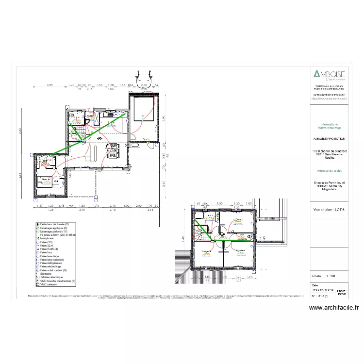 LOT 5 STE FOY AMBOISE. Plan de 