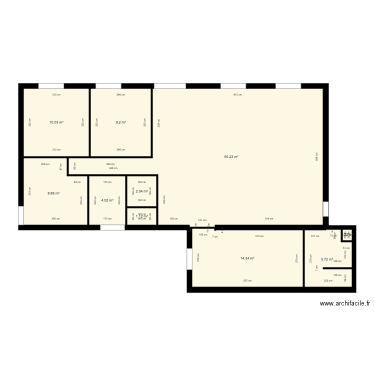 acacia RDC PETIT. Plan de 10 pièces et 111 m2