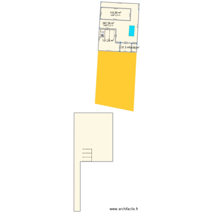 plan cornebarieu v2. Plan de 6 pièces et 1420 m2