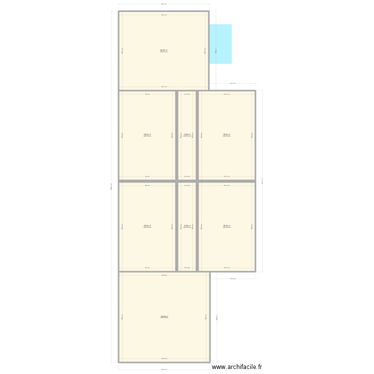 dalle étage c. Plan de 11 pièces et 612 m2