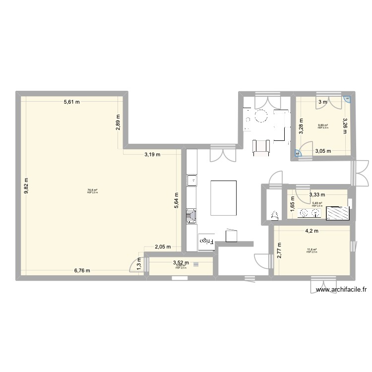 maison 1. Plan de 0 pièce et 0 m2