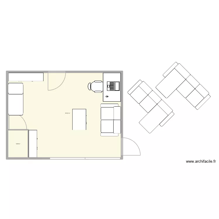 veranda. Plan de 2  et 192 m²