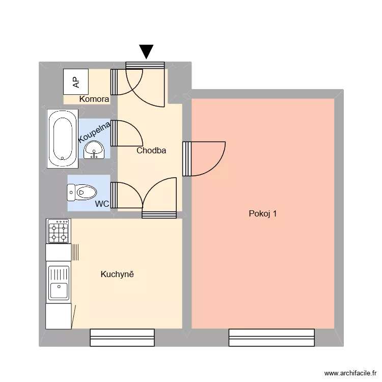 M&iacute;stn&iacute; 358, byt 4. Plan de 15 pièces et 157 m²