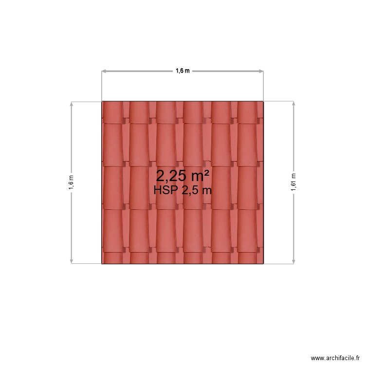 abri jardin. Plan de 1 pièce et 2 m2