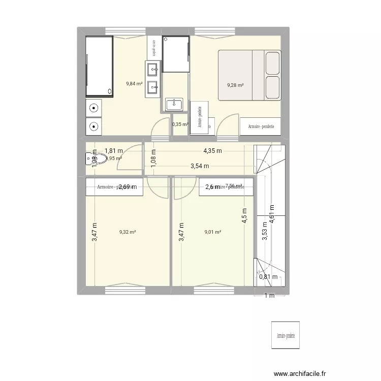 Plan haut la penne. Plan de 7 et 47 m² Plan haut la penne. Plan de 7 et 47 m²