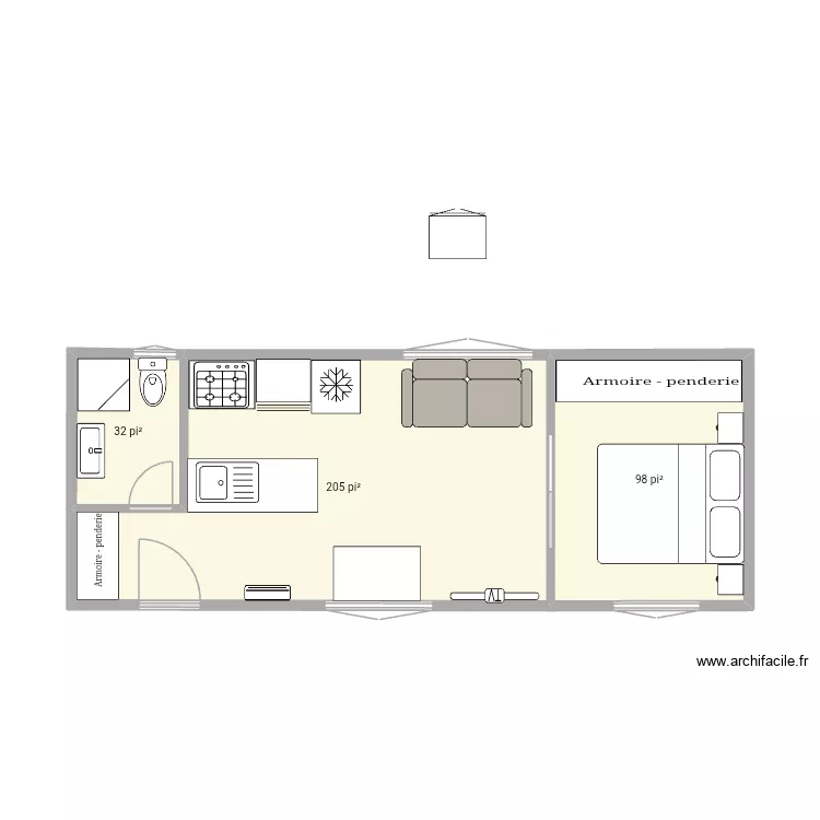 F Lavoie 4. Plan de 3 Pièces et 31 m²