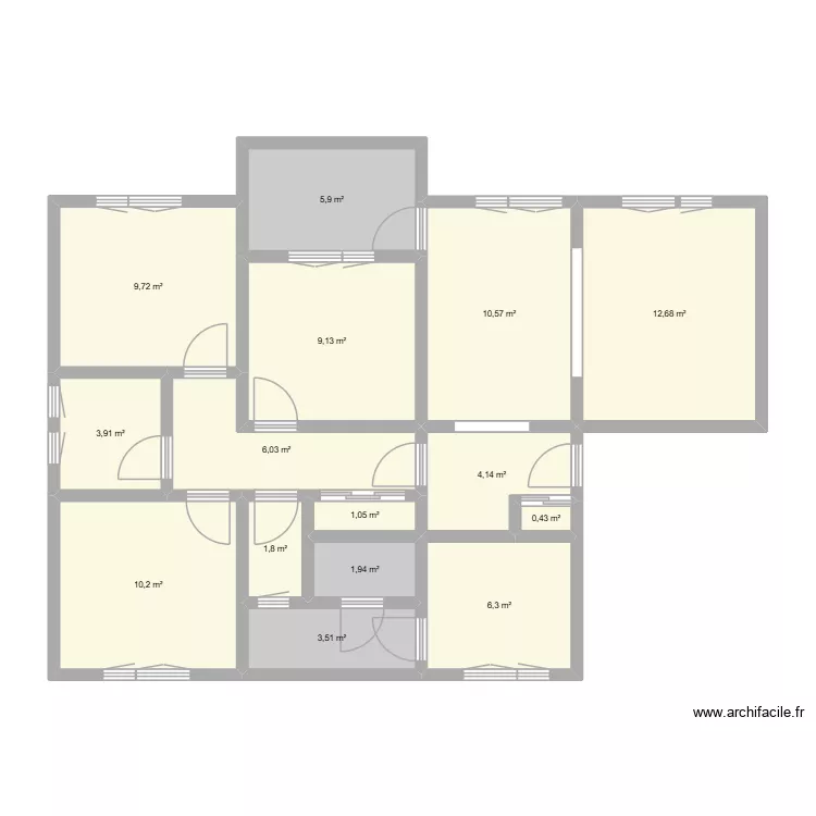 PORTE - ROUEN. Plan de 15 Pièces et 87 m² PORTE - ROUEN. Plan de 15 Pièces et 87 m²