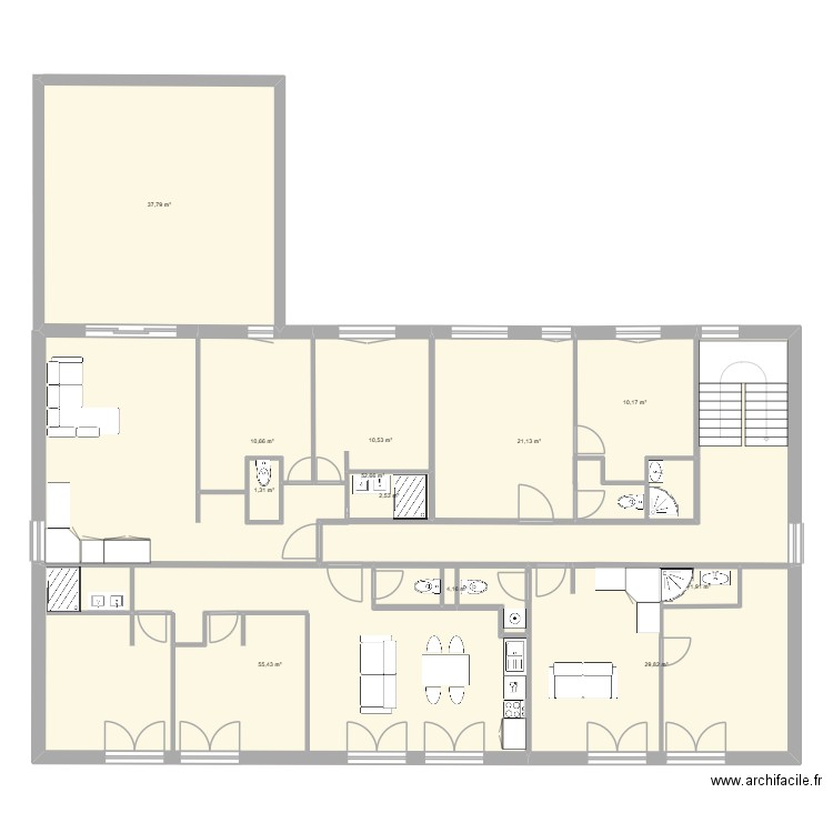 plan etage athemis. Plan de 12 pièces et 238 m2