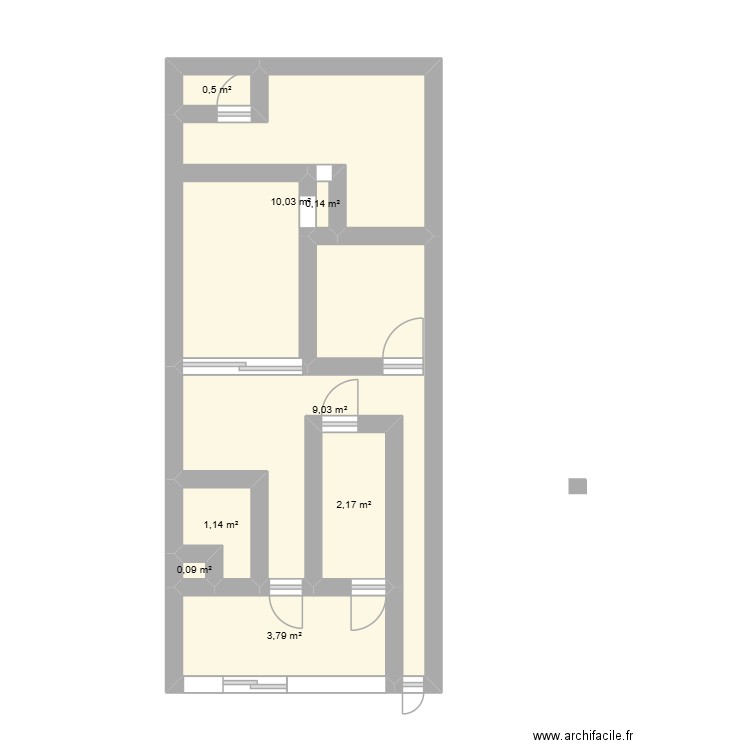 Plan. Plan de 8 pièces et 27 m2