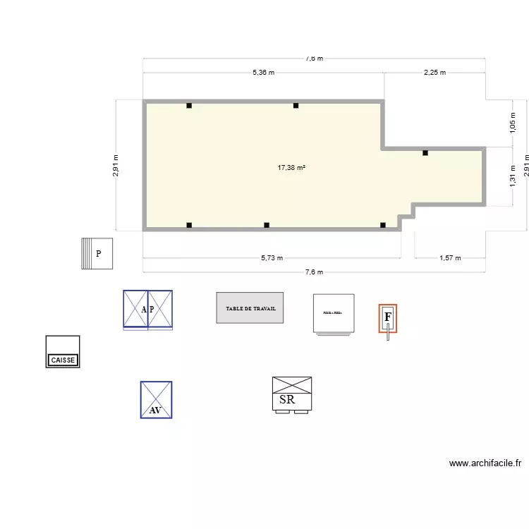 PLAN SYRIEN. Plan de 1 Pièce et 17 m² PLAN SYRIEN. Plan de 1 Pièce et 17 m²