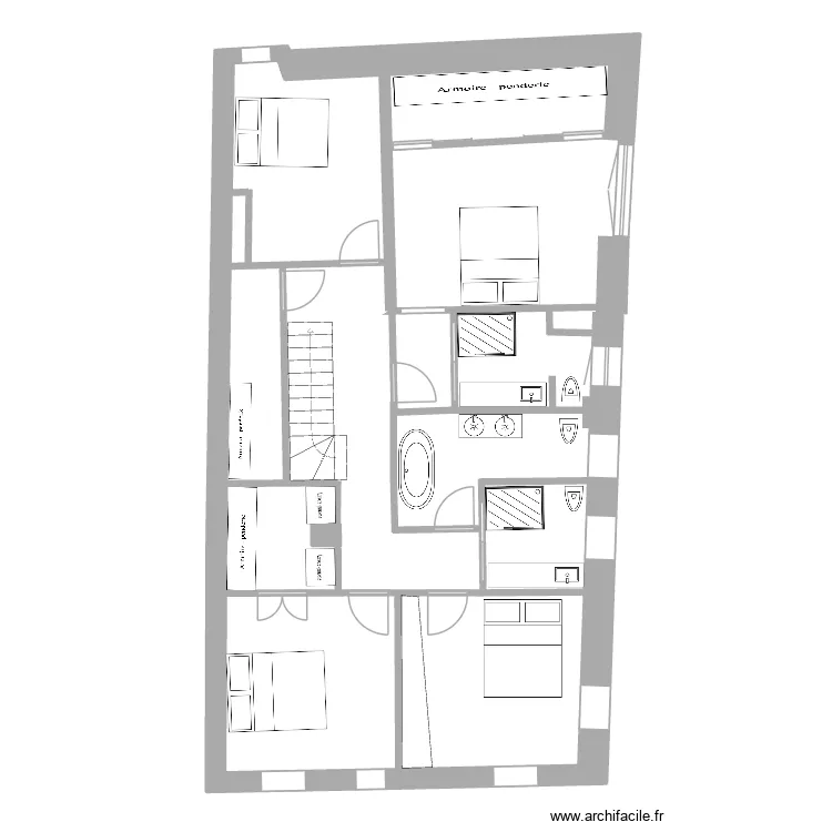 prangins l1 - v4 - murs a creer - plomberie. Plan de 2 et 14 m² prangins l1 - v4 - murs a creer - plomberie. Plan de 2 et 14 m²