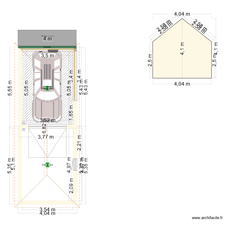 Plan Garage et Carport. Plan de 0 pièce et 0 m2