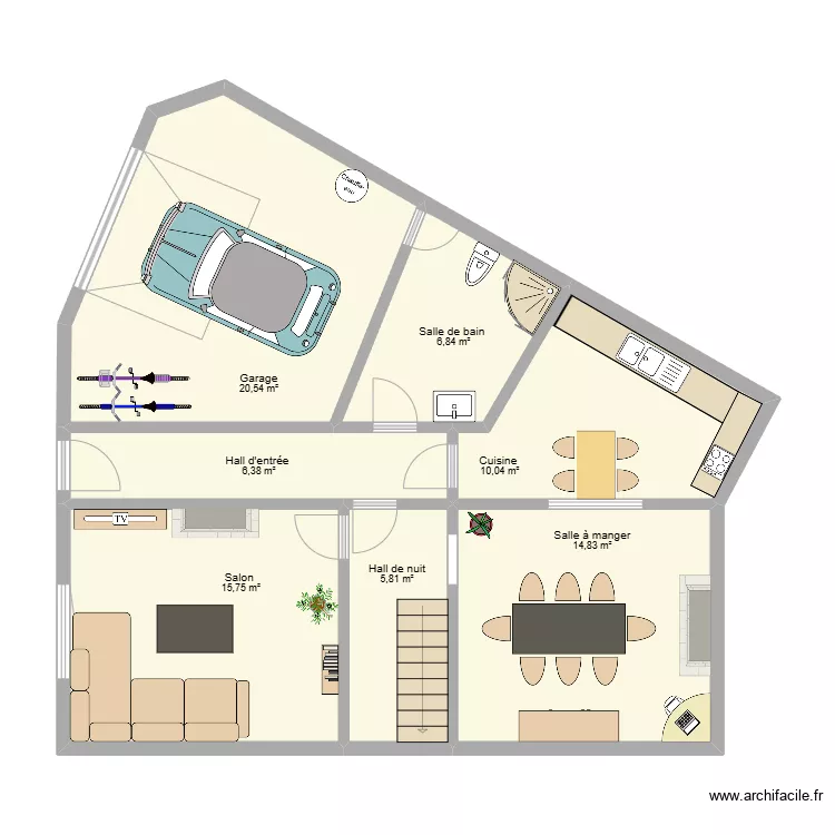 Maison Seraing. Plan de 