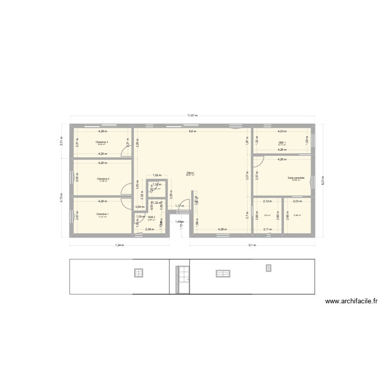 maison. Plan de 0 pièce et 0 m2