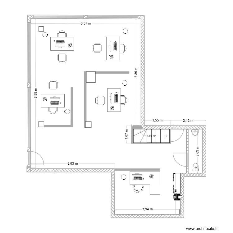 local. Plan de 1 et 2 m² local. Plan de 1 et 2 m²