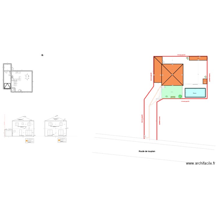 maison Villeveyrac. Plan de 3 pièces et 158 m2