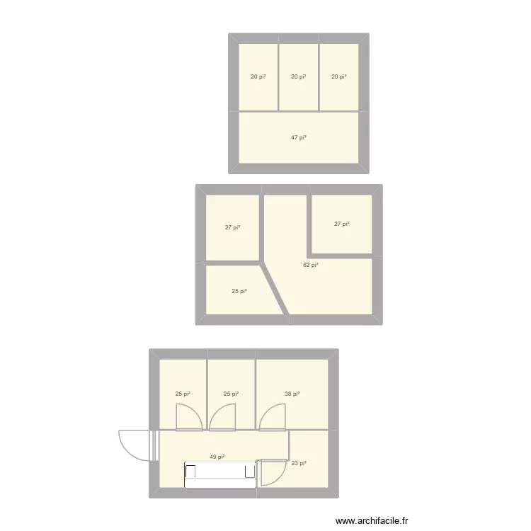 cabanon garderie. Plan de 13 et 38 m² cabanon garderie. Plan de 13 et 38 m²