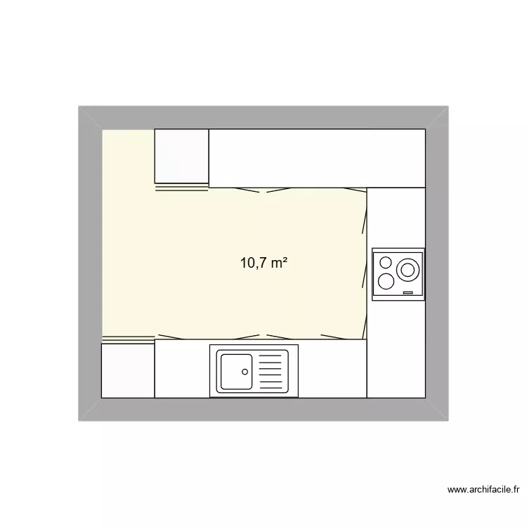 cuisine. Plan de 1 Pièce et 11 m² cuisine. Plan de 1 Pièce et 11 m²