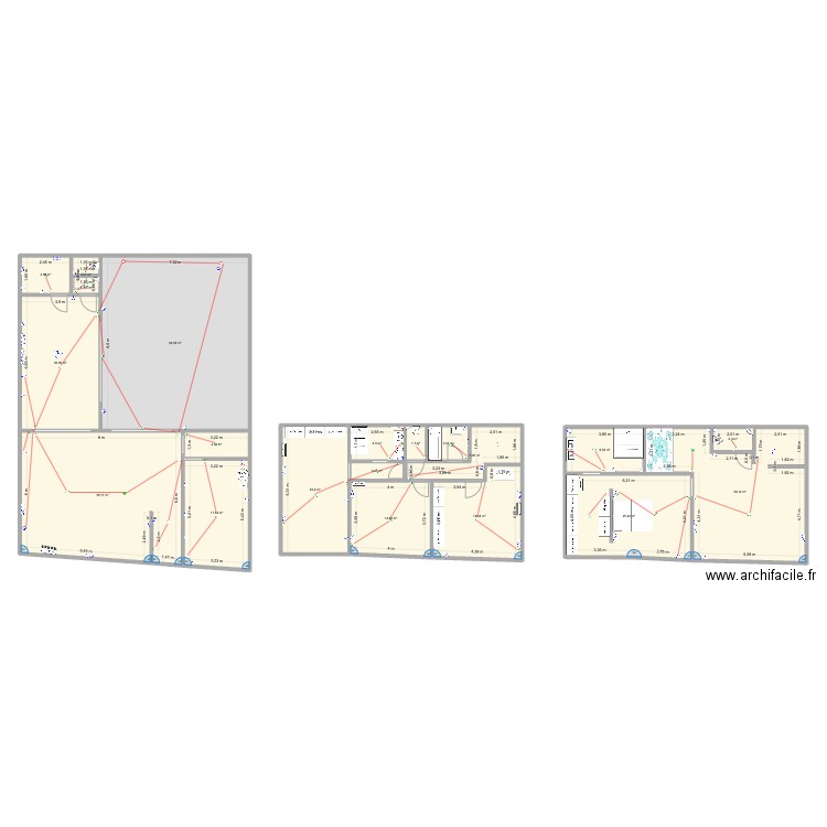 Marcero. Plan de 19 pièces et 316 m2