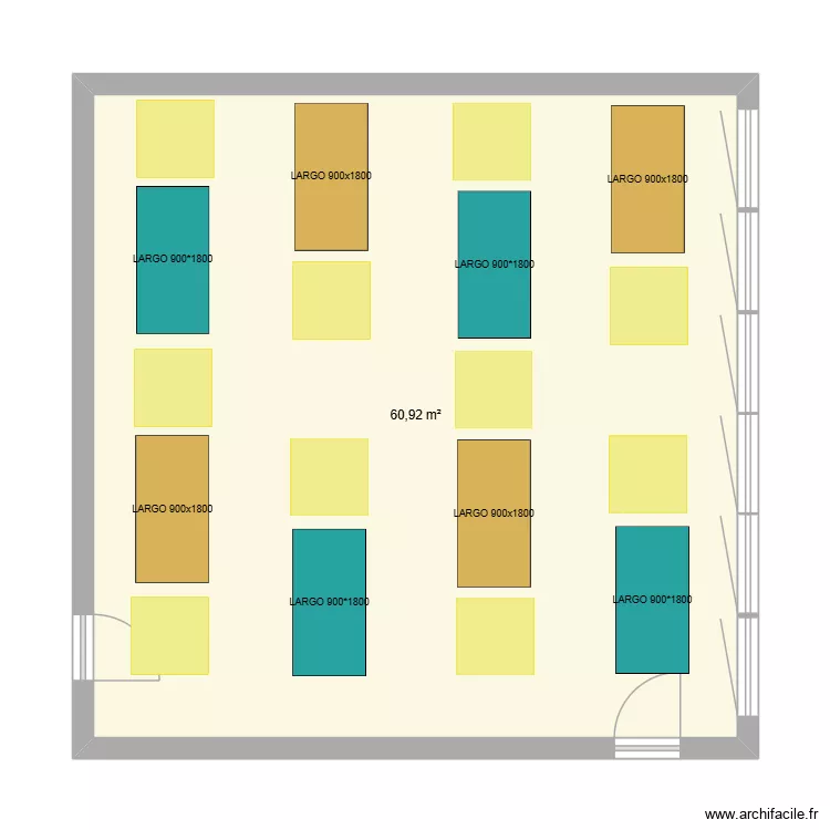 DEUTSCHE SCHULE - SALLE DES ELEVES. Plan de 1 et 61 m² DEUTSCHE SCHULE - SALLE DES ELEVES. Plan de 1 et 61 m²