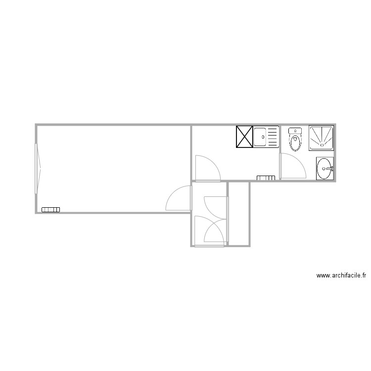 MKPVC. Plan de 5 pièces et 19 m2