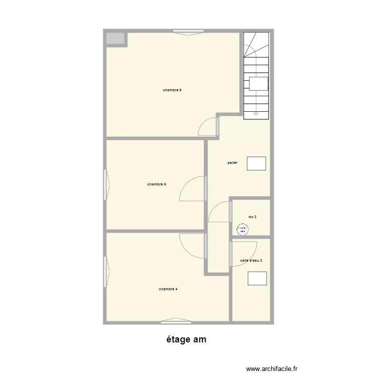 rousseau am &eacute;tage. Plan de 