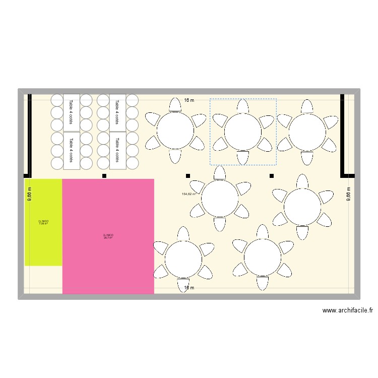 Salle 6. Plan de 1 pièce et 155 m2