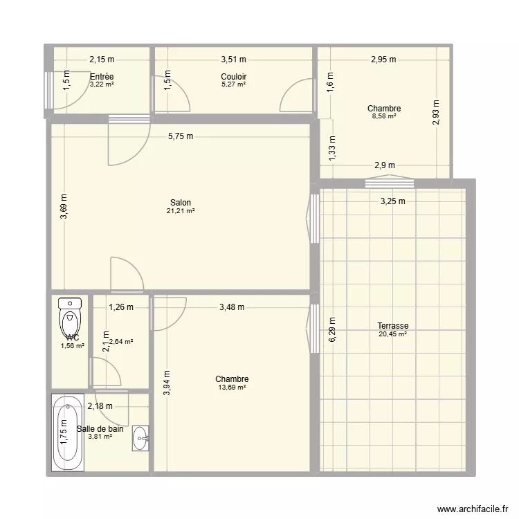 Horloge. Plan de 9 et 80 m² Horloge. Plan de 9 et 80 m²