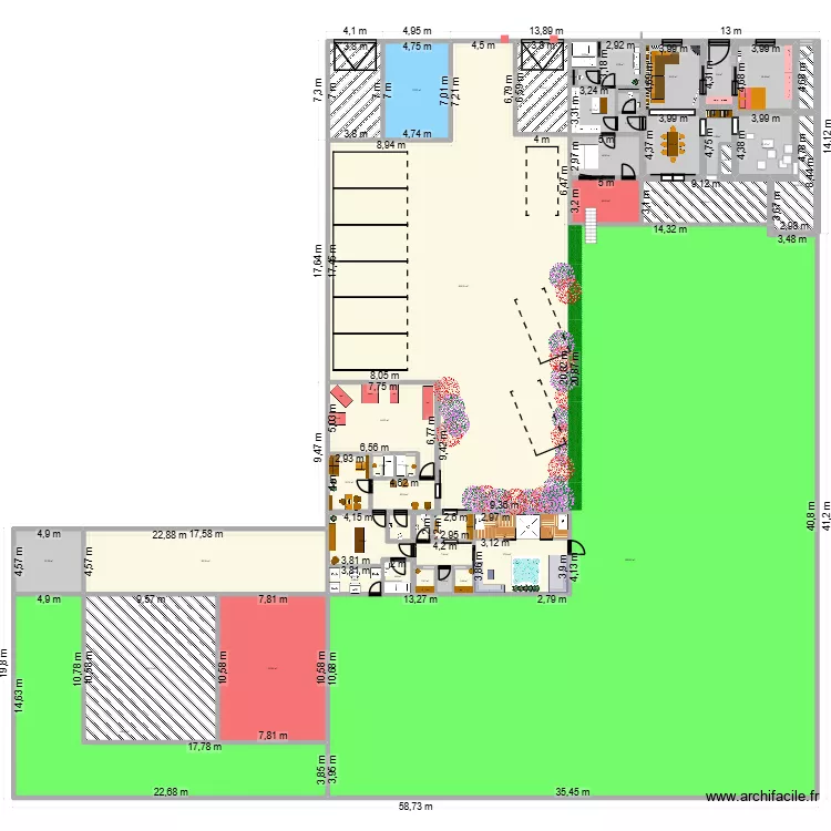 F3 - PROJET 3. Plan de 46 et 2295 m² F3 - PROJET 3. Plan de 46 et 2295 m²