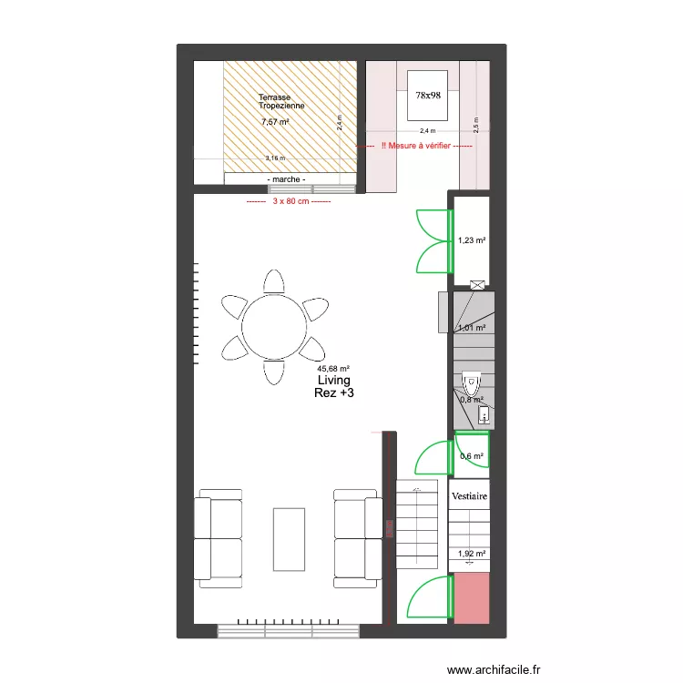 Marie José Rez 3 Permis 2026. Plan de 7 et 59 m² Marie José Rez 3 Permis 2026. Plan de 7 et 59 m²