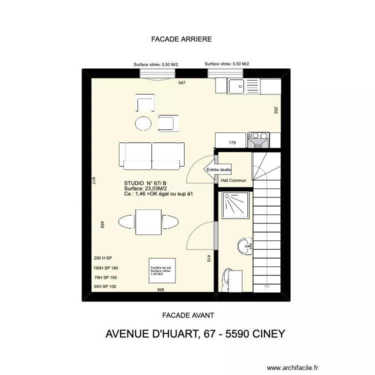 leclercq. Plan de 1 et 33 m² leclercq. Plan de 1 et 33 m²