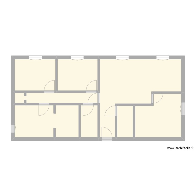 2placehoteldeville. Plan de 7 pièces et 72 m2