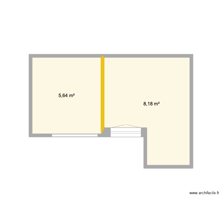 Studio Lot 8 Projet mezz. Plan de 2 pièces et 14 m2