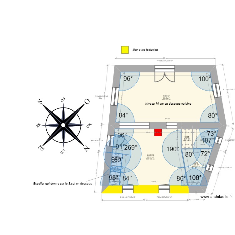 ML24008649 . Plan de 12 pièces et 187 m2