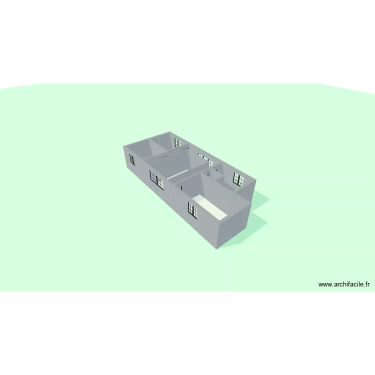 Etage. Plan de 6  et 69 m²